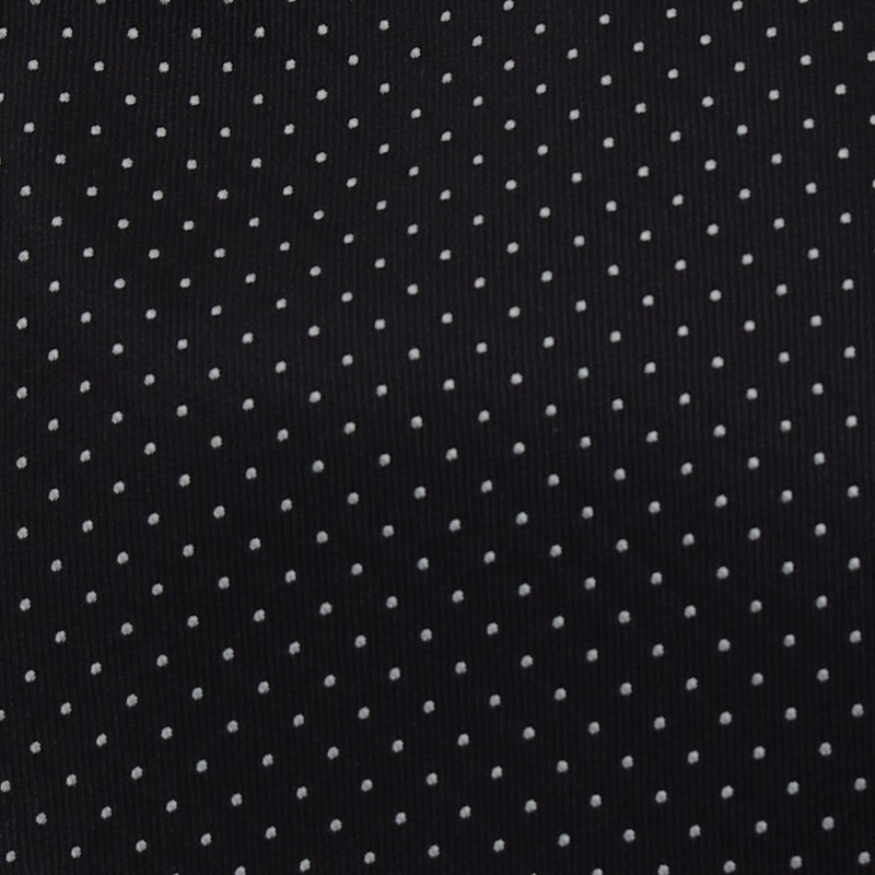 Šlajfka Černá mikrovláknová kravata s jemným vzorkem (bílá)