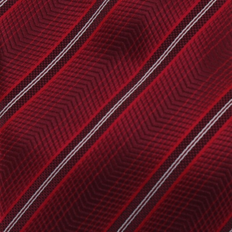 Šlajfka Červená proužkovaná mikrovláknová kravata