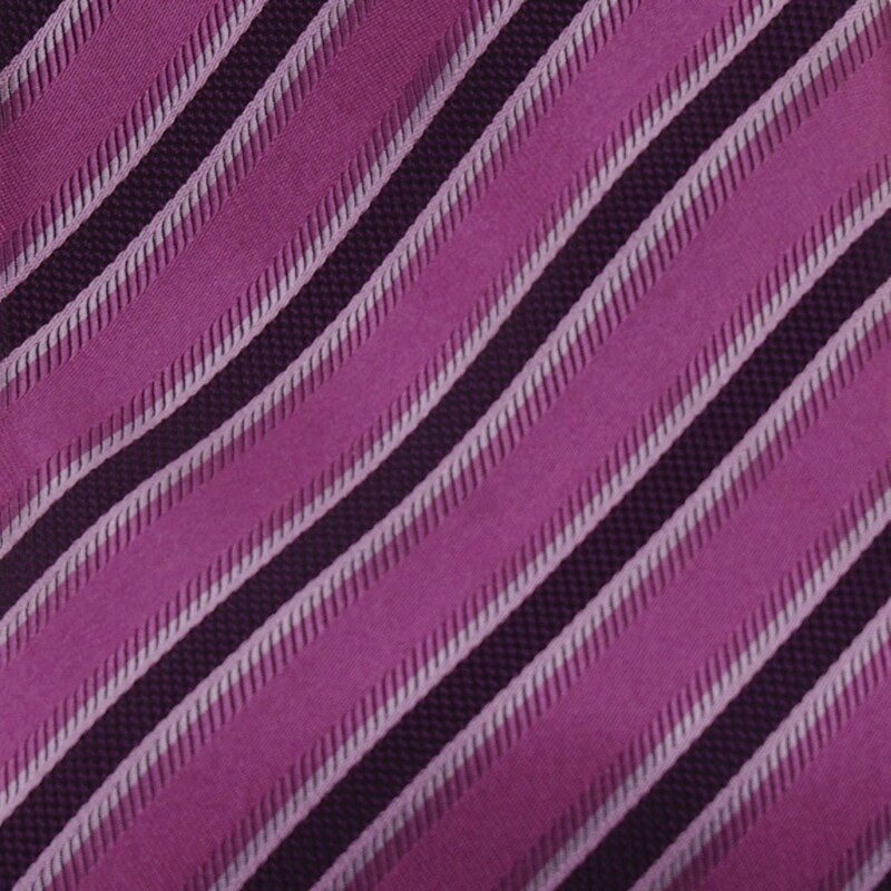 Šlajfka Proužkovaná mikrovláknová kravata (tmavě růžová, fialová)