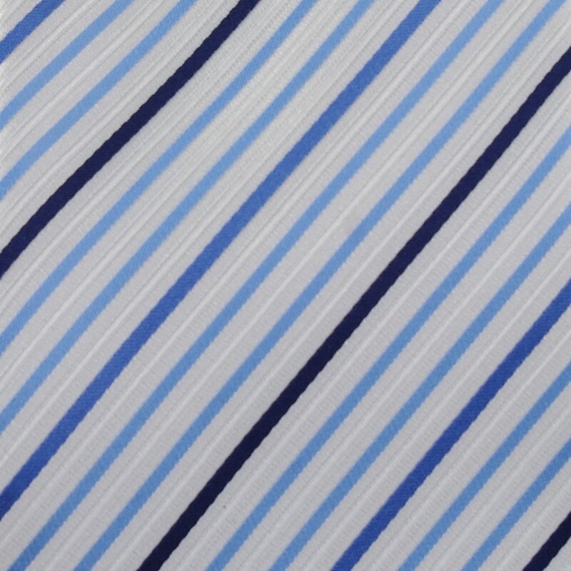 Šlajfka Proužkovaná mikrovláknová kravata (bílá, modrá)
