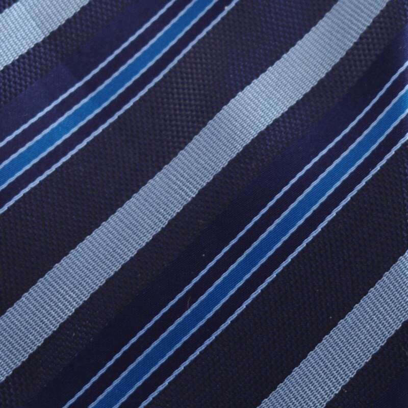 Šlajfka Modrá pruhovaná kravata z mikrovlákna 5012