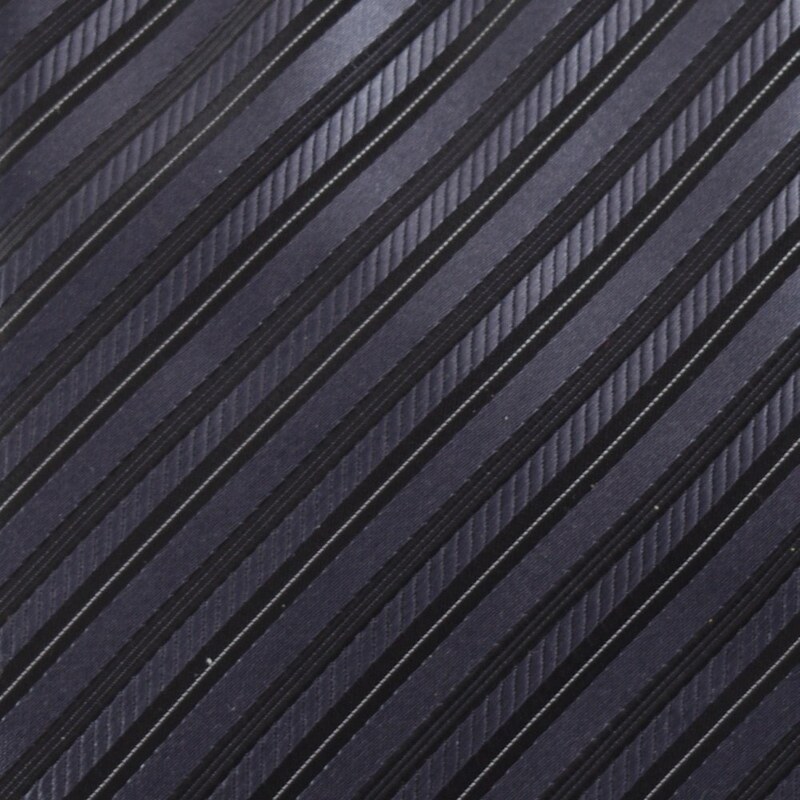 Šlajfka Tmavě šedá pruhovaná mikrovláknová kravata