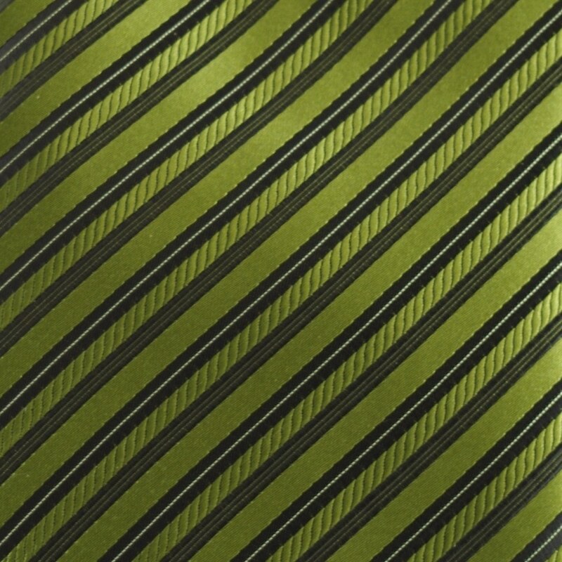 Šlajfka Výrazná zelená pruhovaná mikrovláknová kravata