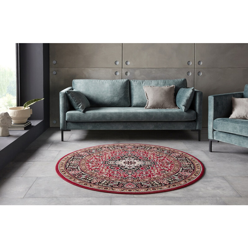 Nouristan - Hanse Home koberce Kruhový koberec Mirkan 104095 Red - 160x160 (průměr) kruh cm