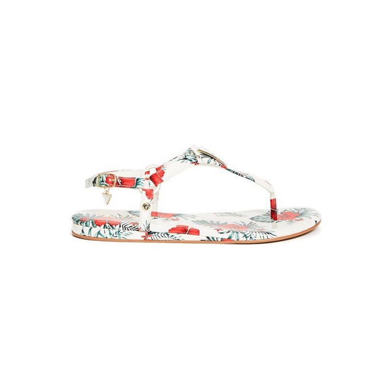 GUESS sandálky Carmela sandals flora bílé, 11918-36
