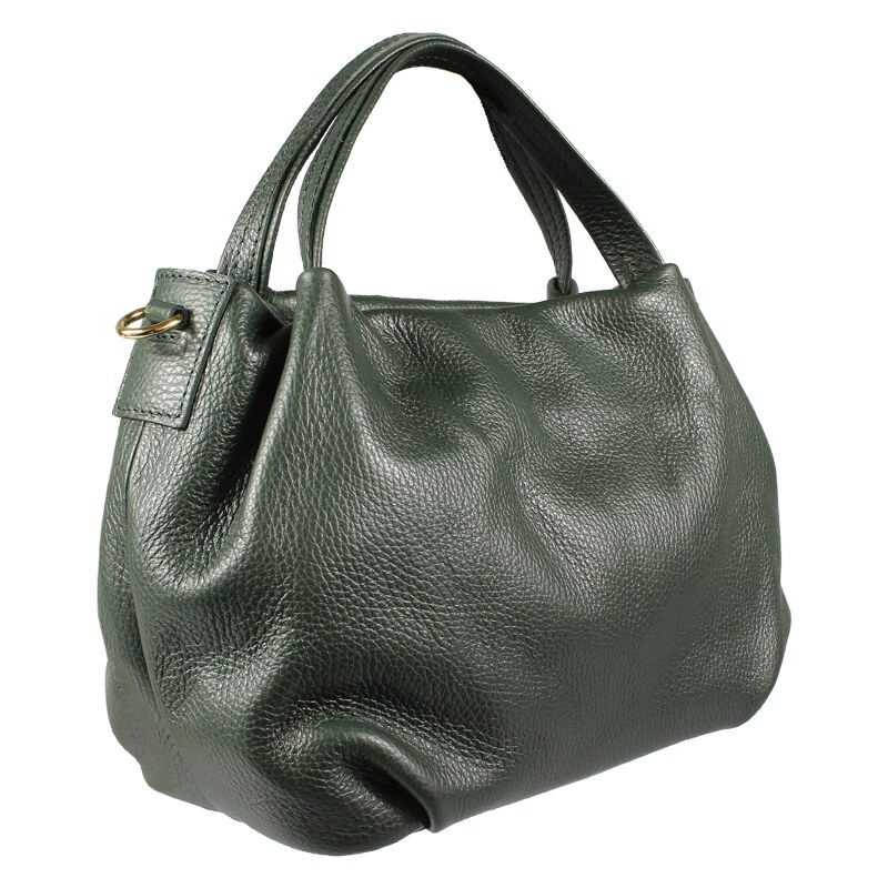 Zelená kožená italská crossbody kabelka Tea Verde Scura NovaKabelka.cz 32774753