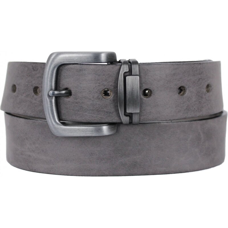 Penny Belts Pánský kožený opasek 0965 šedý