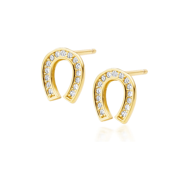 Olivie Stříbrné náušnice PODKOVA GOLD 4071 49965196