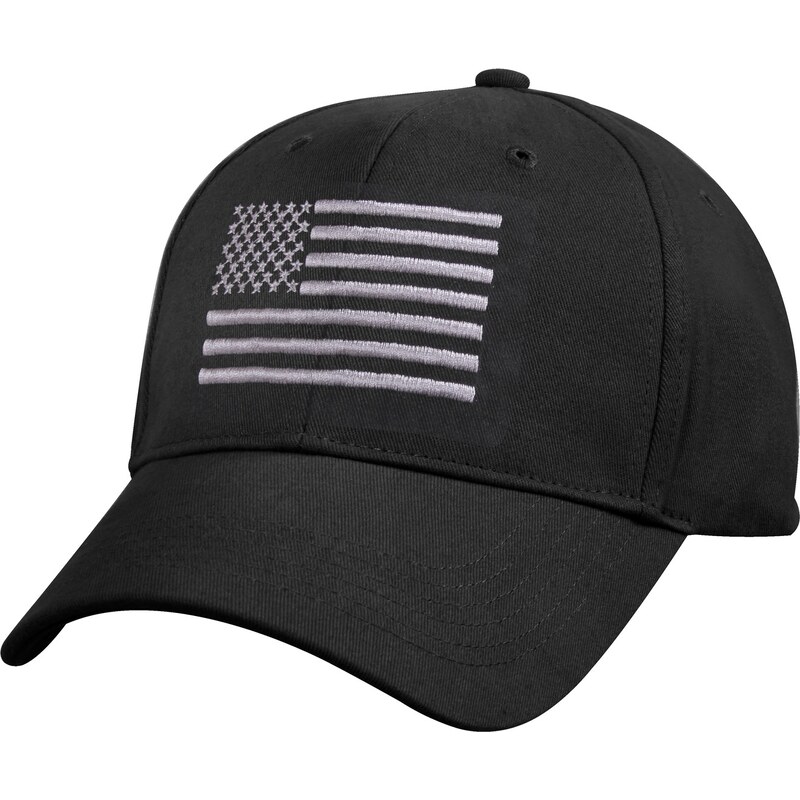 ROTHCO Kšiltovka s vlajkou USA černá/stříbrná
