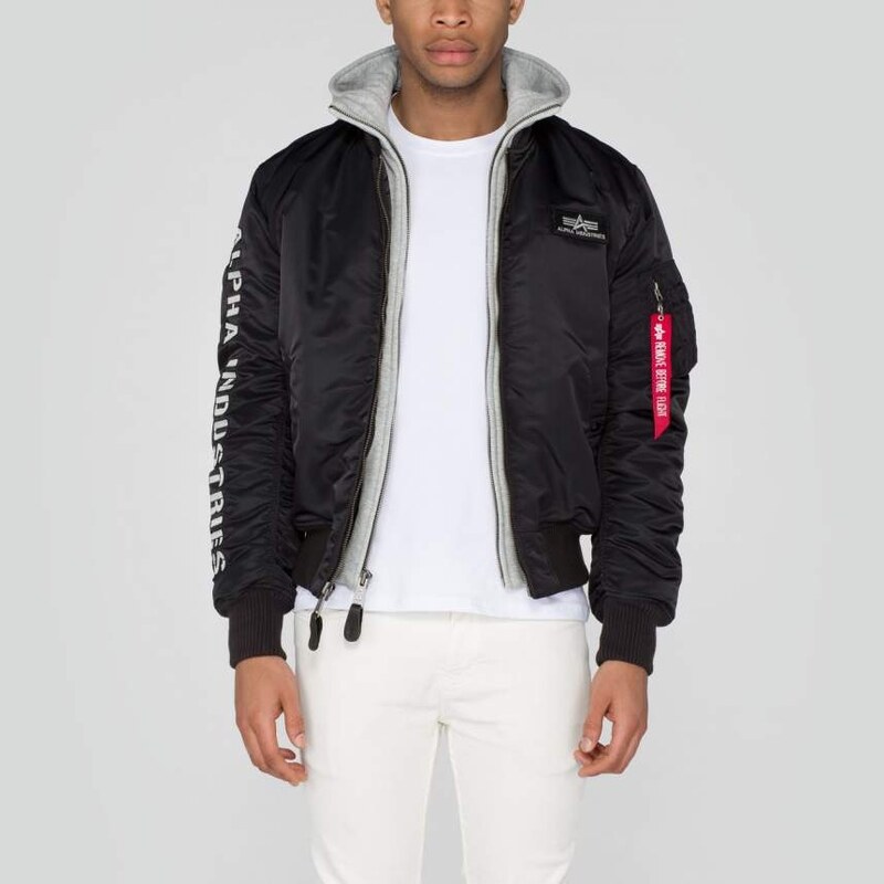 Alpha Industries Bunda MA-1 D-TEC SE black/grey 66910729