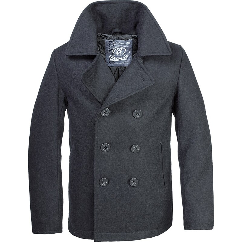 BRANDIT Kabát Pea Coat černý 66910420