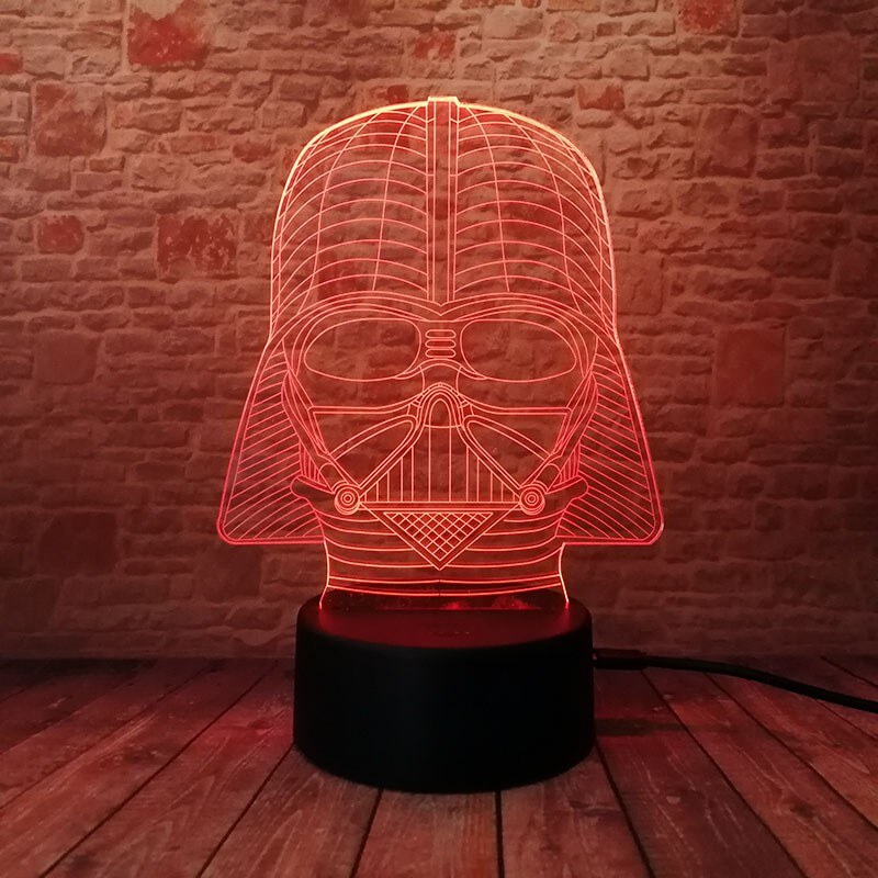 3D LED Lampička Darth Vader Star Wars