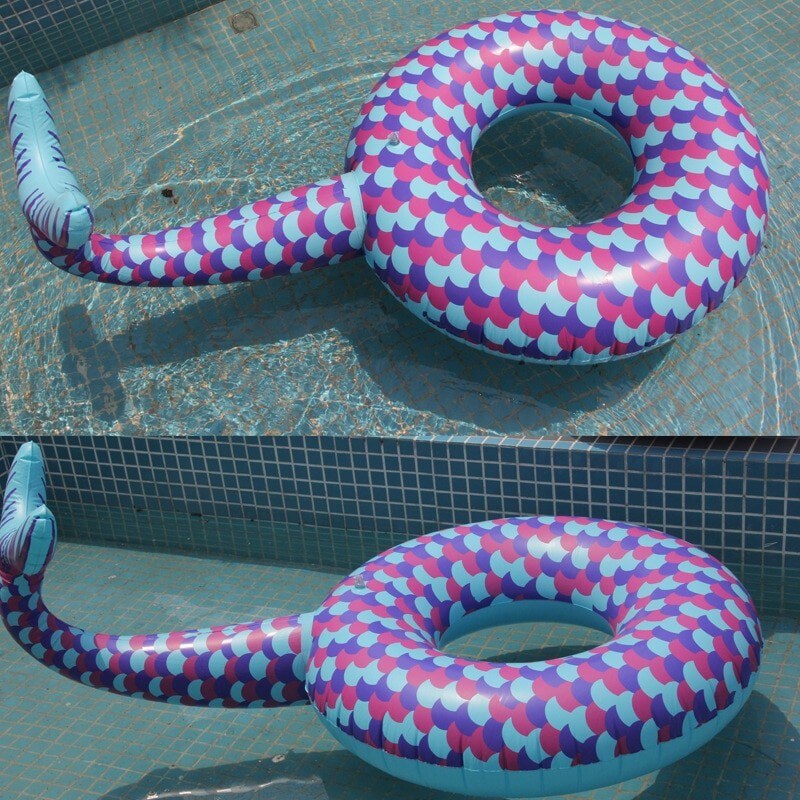 Malá mořská víla Nafukovací kruh s ocasem mořské panny do bazénu 180 cm