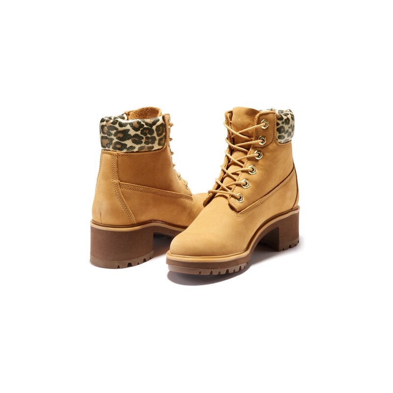 Timberland dámské kožené šněrovací boty s leopardím vzorem