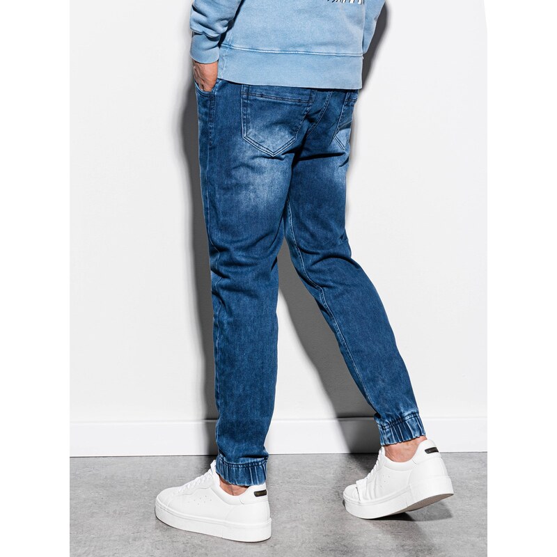 Ombre Clothing Pánské džínové kalhoty jogger - modré P907