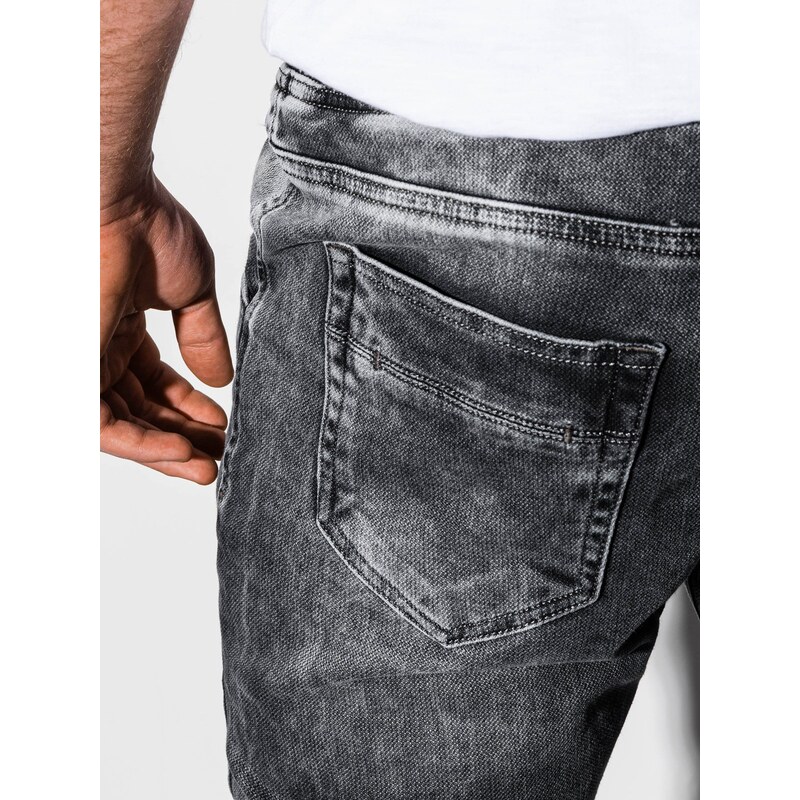Ombre Clothing Pánské džínové jogger kalhoty Reynard šedé P907