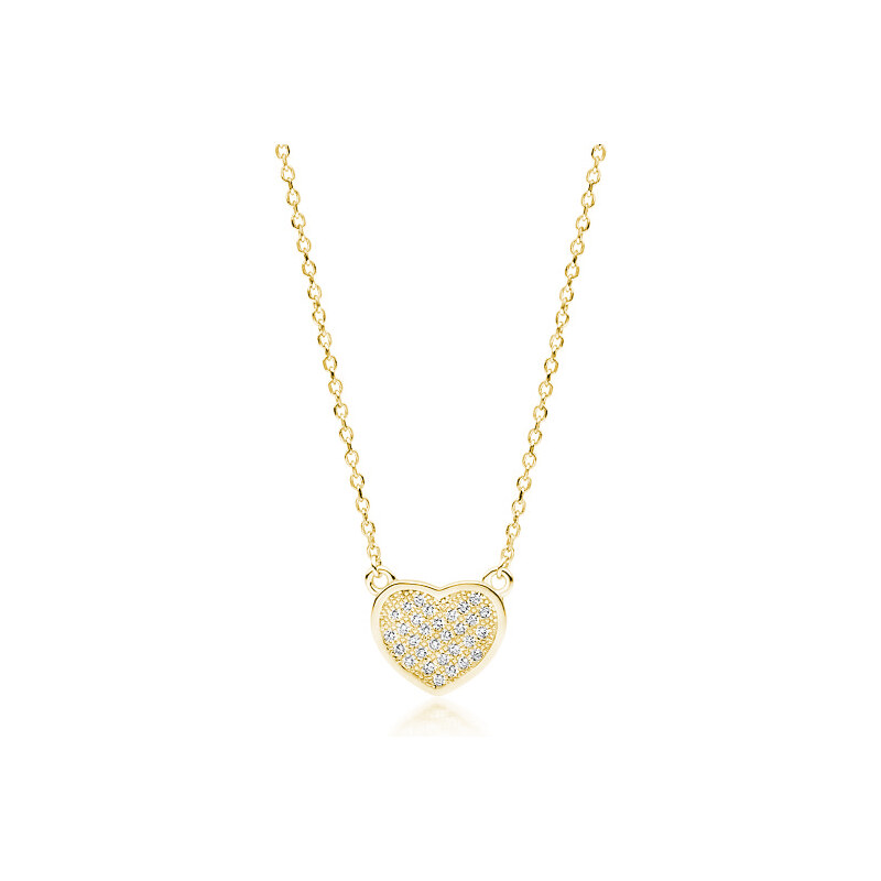 Olivie Stříbrný náhrdelník SRDÍČKO GOLD 4078 49965461