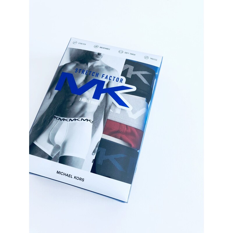 Michael Kors Michael Kors Stretch Factor stylové bavlněné boxerky Classic Fit 3 ks - M / Vícebarevná / Michael Kors