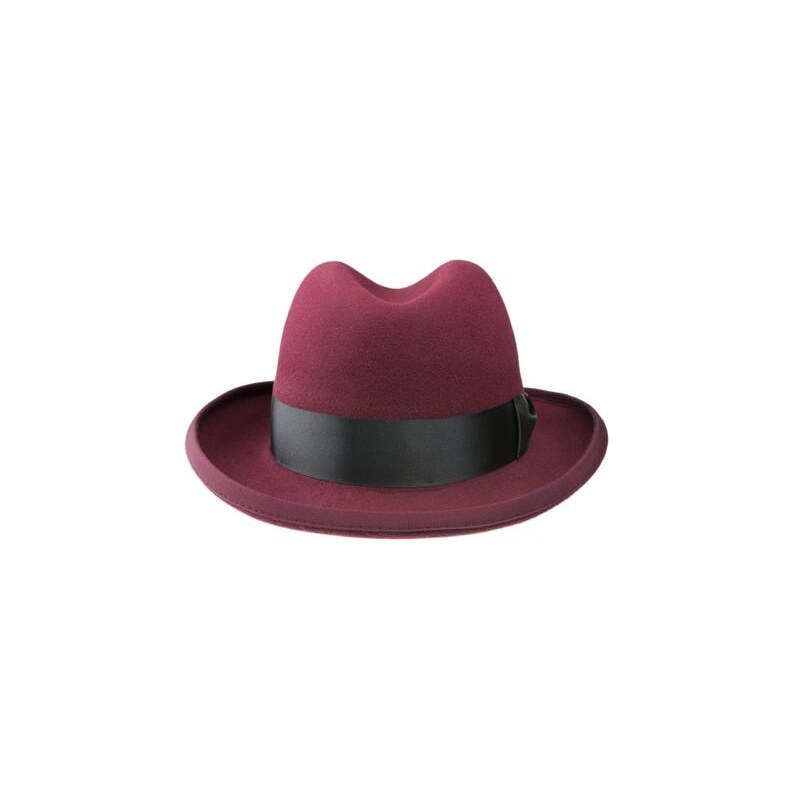 Tonak Luxusní plstěný klobouk bordo (Q1018) 59 11745/14AD