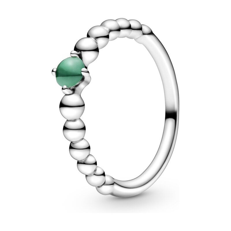 PANDORA prsten kuličkový Lesně zelený