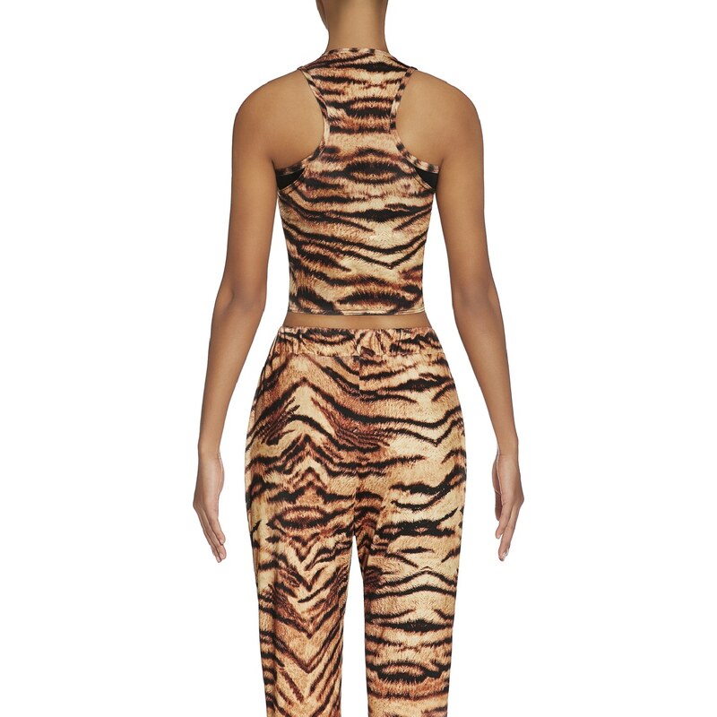 Bas Bleu Crop top COOL-TOP 30 sporty in animal print