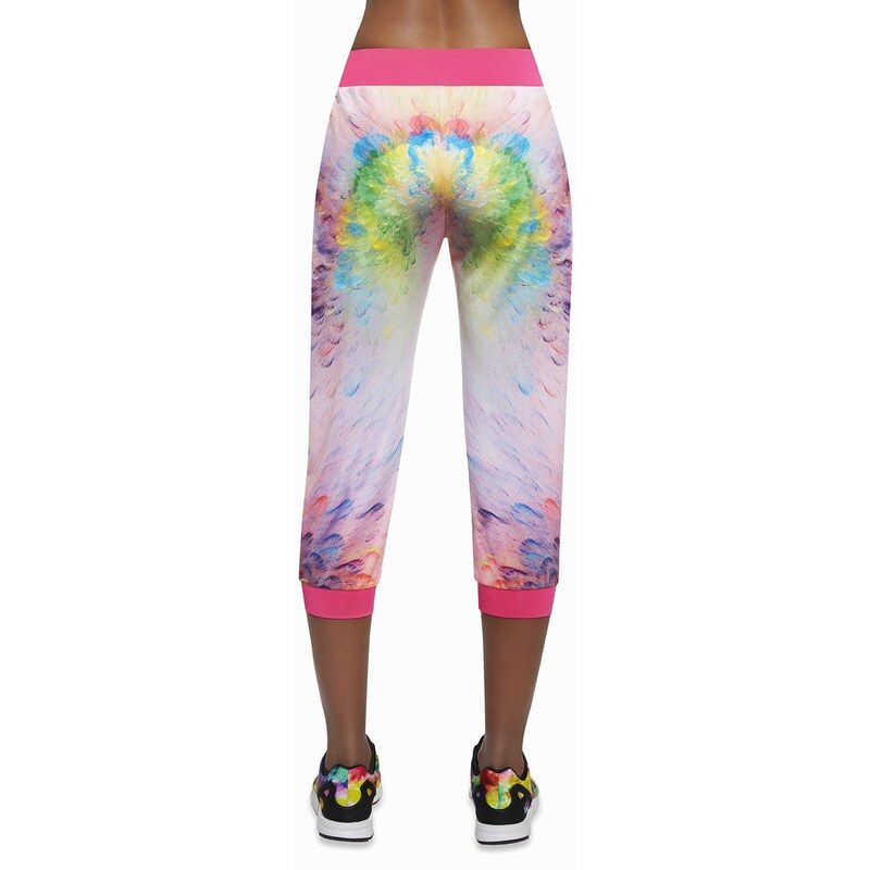 Bas Bleu Women's sweatpants EXOTIC with welts and leg 3/4