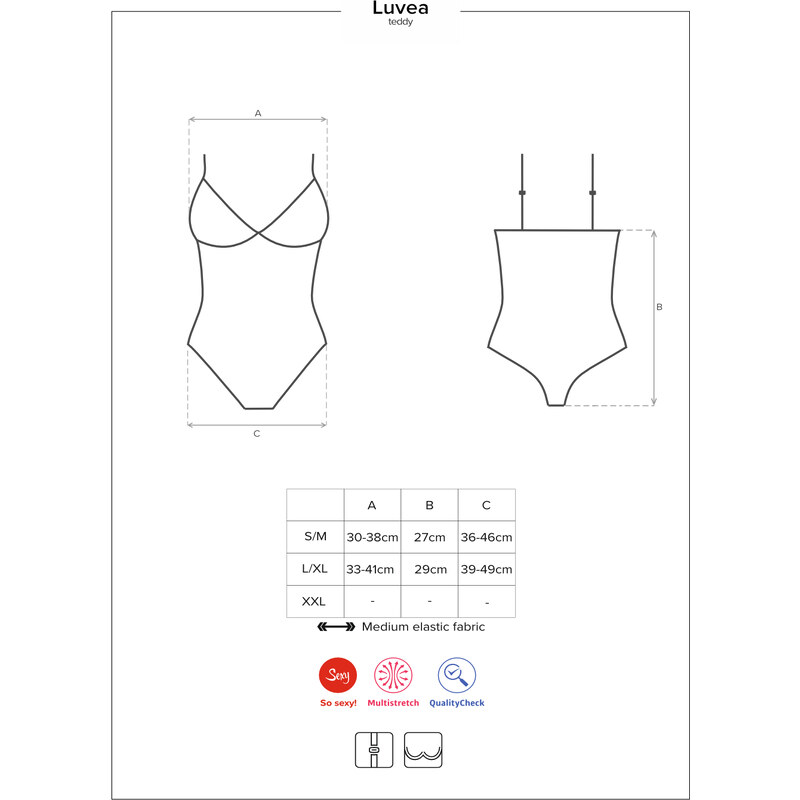 Krásné body model 8408987 teddy - Obsessive