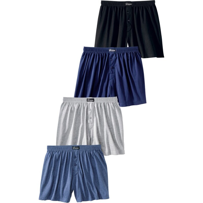 LE JOGGER Boxerky marine modrá / námořnická modř / šedá / černá