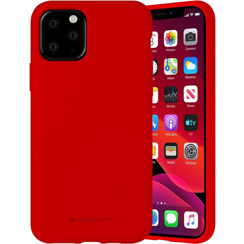 Ochranný kryt pro iPhone 11 Pro - Mercury, Silicone Red