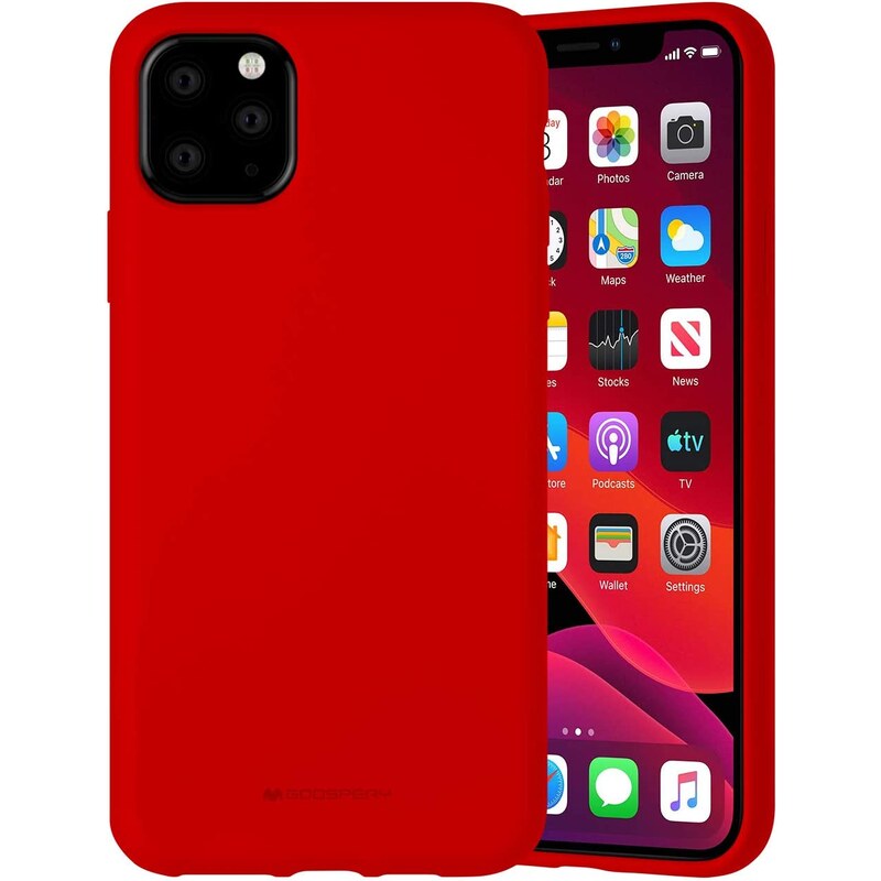 Ochranný kryt pro iPhone 11 Pro MAX - Mercury, Silicone Red