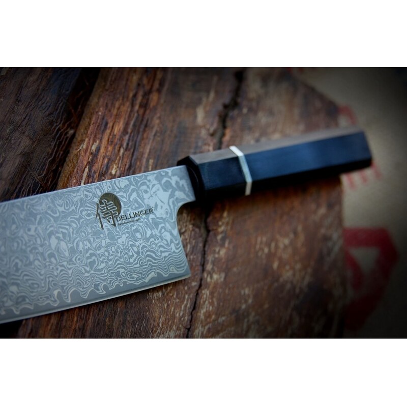 nůž Gyuto / Chef 8,5" Dellinger Octagonal Ebony Wood