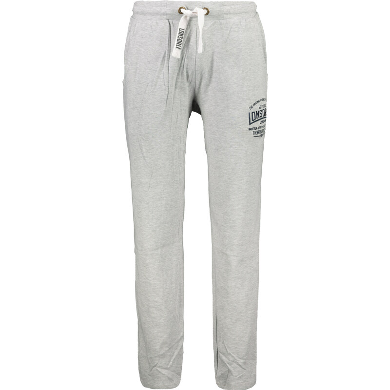 Lonsdale Box Lightweight Sweat Pants Mens Grey Marl