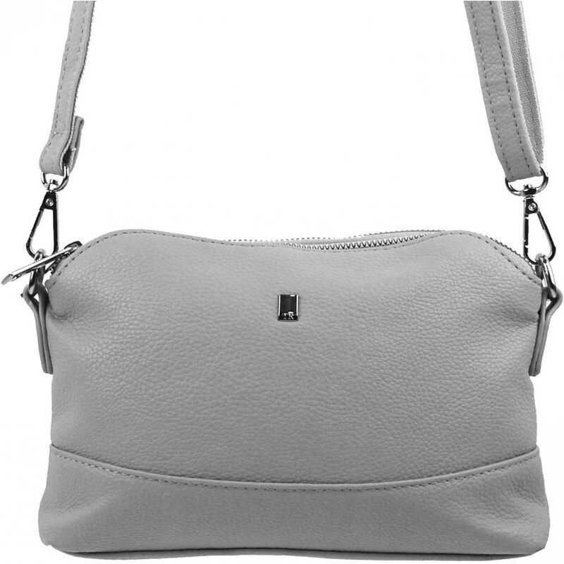 BELLA BELLY Světle šedá crossbody dámská kabelka se třemi oddíly 5414 100415336