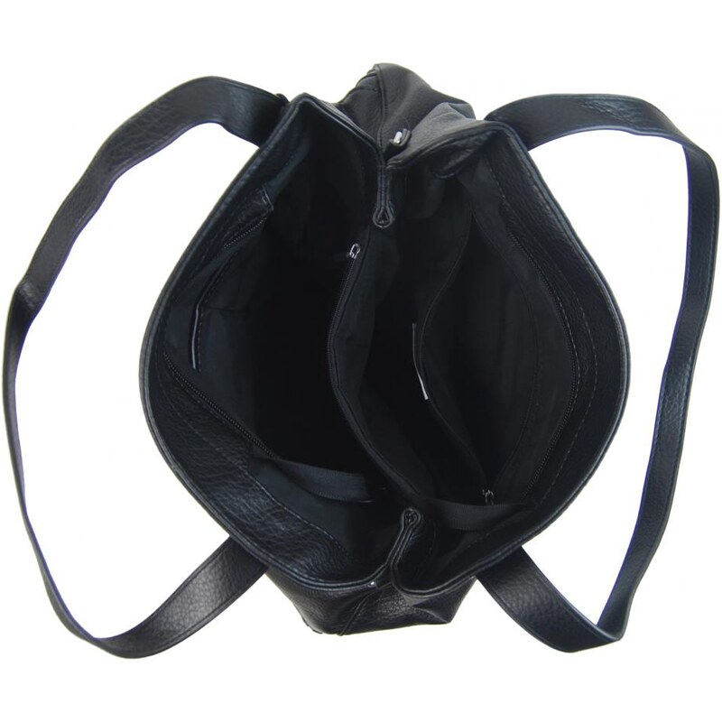 PARTICOLARI Černá praktická dámská kabelka přes rameno 5407-XL