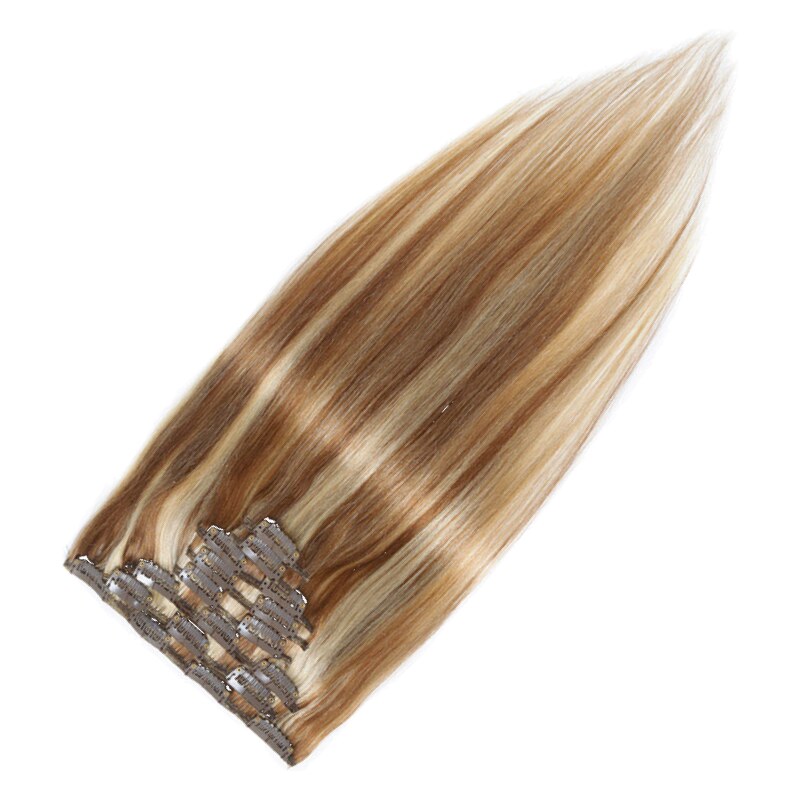 Clip in vlasy (klipy) na prodlužování vlasů 55cm 08/613 melír světle hnědá,  nejsvětlejší blond (80g) - GLAMI.cz