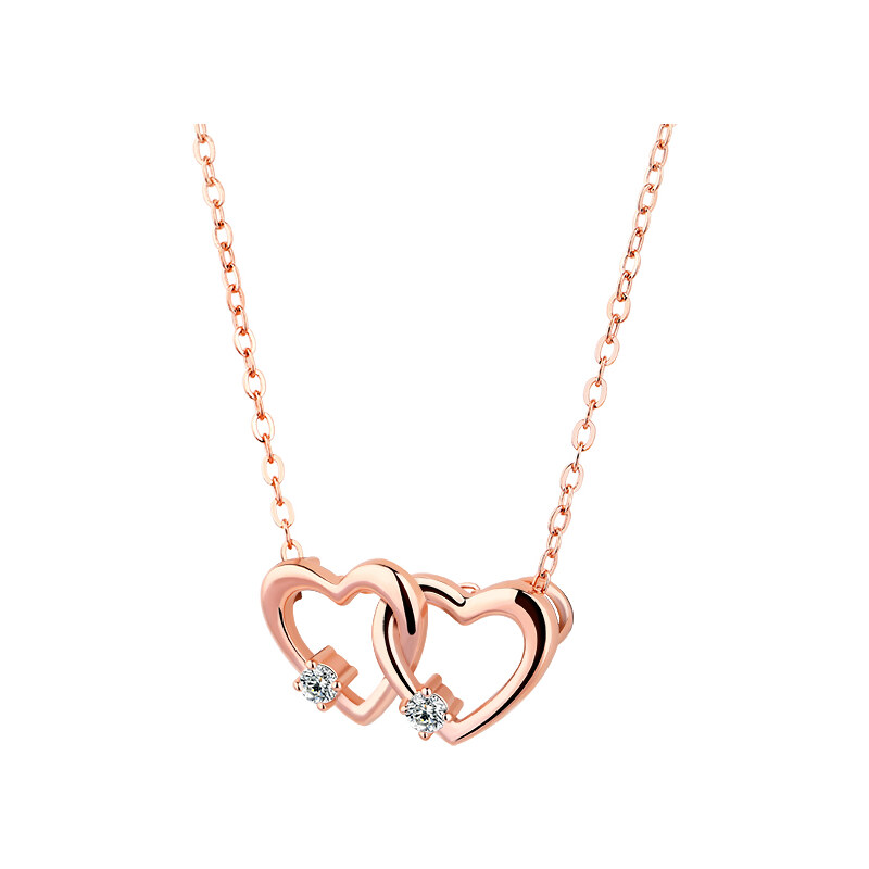 Olivie Stříbrný řetízek SPOJENÁ SRDCE ROSE 4116 50407659