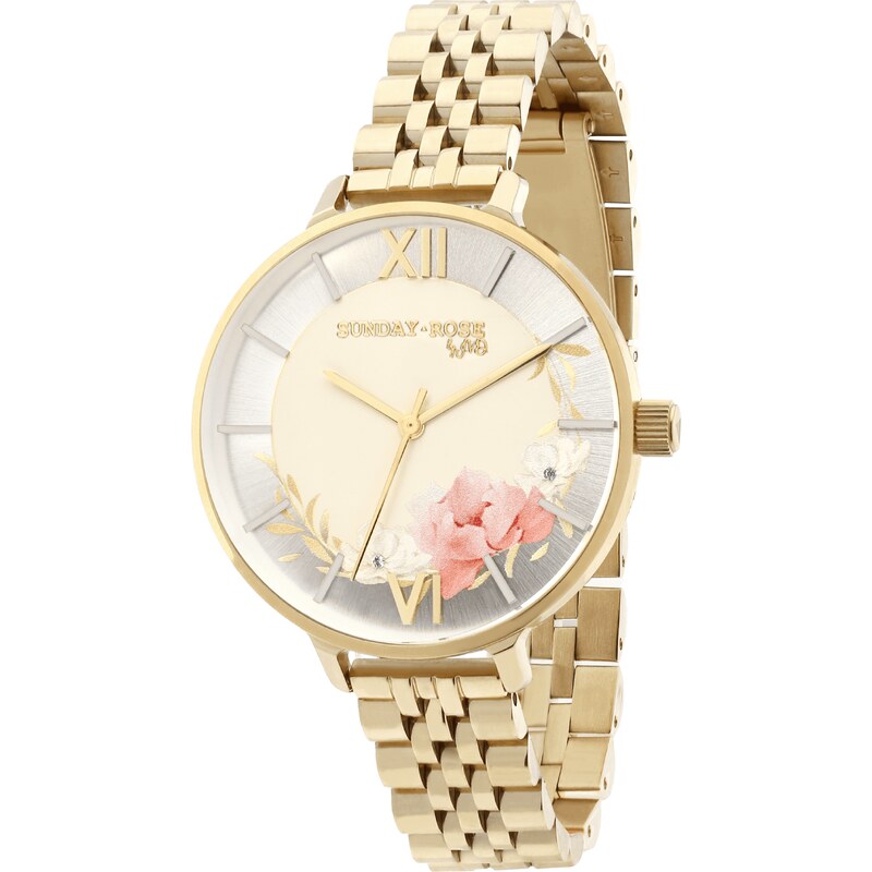 JVD Dámské luxusní designové hodinky SUNDAY ROSE Spirit TEA ROSE SUN 50455537