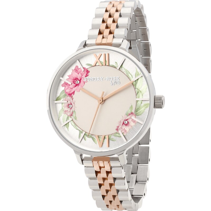 JVD Dámské luxusní designové hodinky SUNDAY ROSE Spirit BLUSH