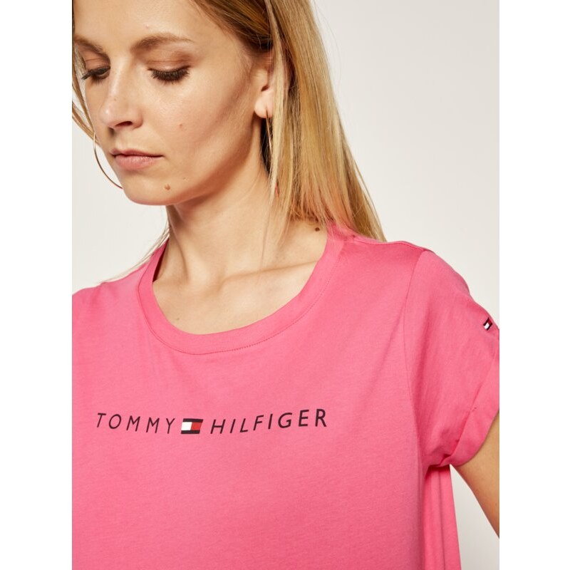 Dámské triko UW0UW01618 TD0 růžová - Tommy Hilfiger