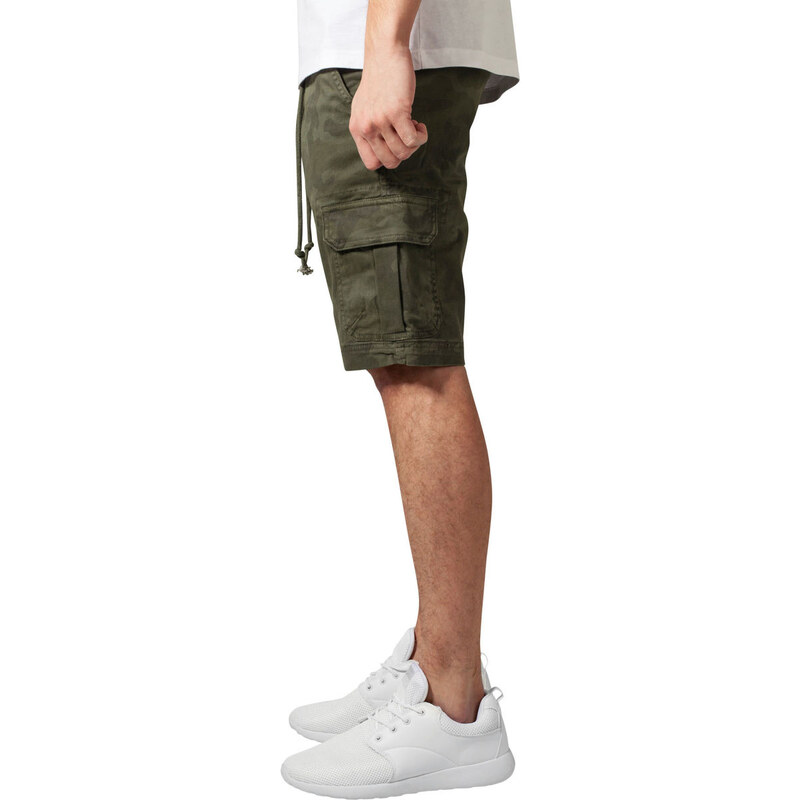 Kraťasy pánské URBAN CLASSICS - Camo Cargo - olive camo - TB1612-olive camo