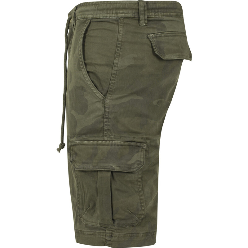 Kraťasy pánské URBAN CLASSICS - Camo Cargo - olive camo - TB1612-olive camo