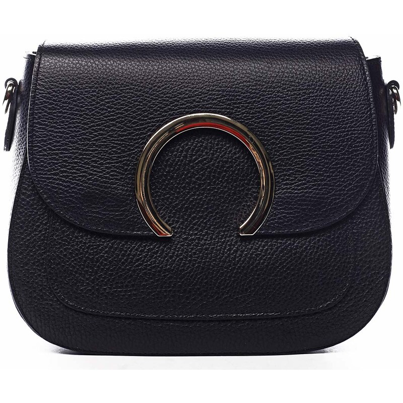 Dámská kožená crossbody kabelka černá - ItalY Pretty černá 68482532