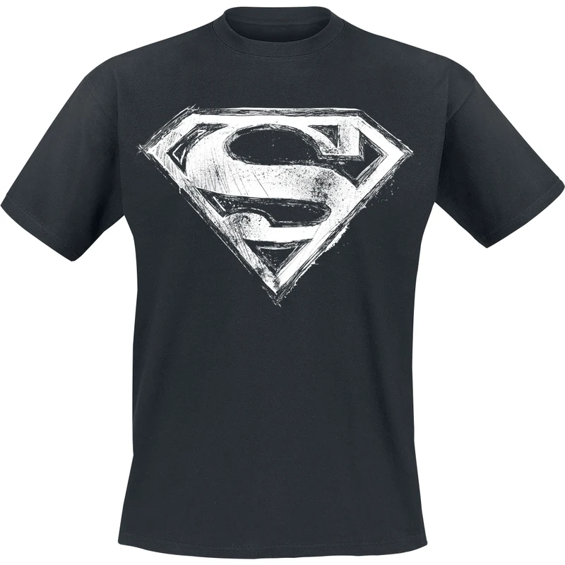 Superman - Smudge Logo - Tričko - černá - GLAMI.cz