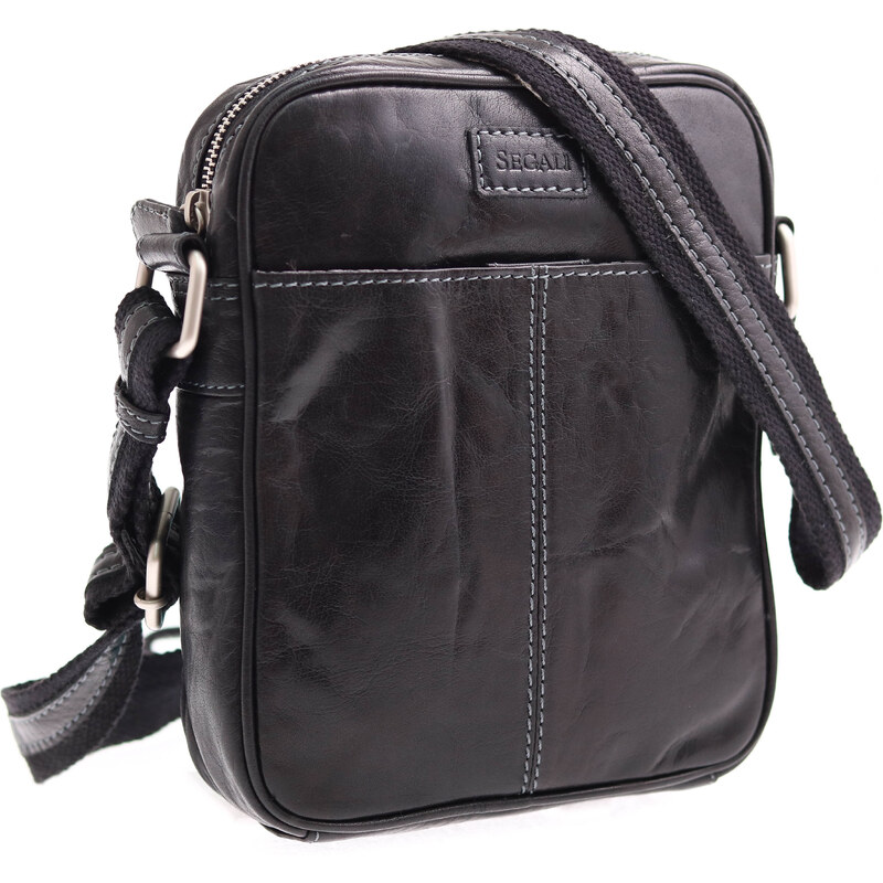 Pánská kožená crossbody taška Segali 7018 černá
