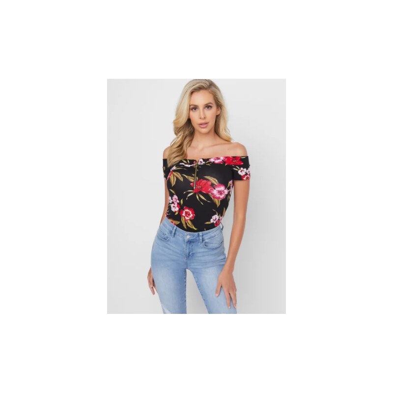GUESS dámský top Loba s květy XL