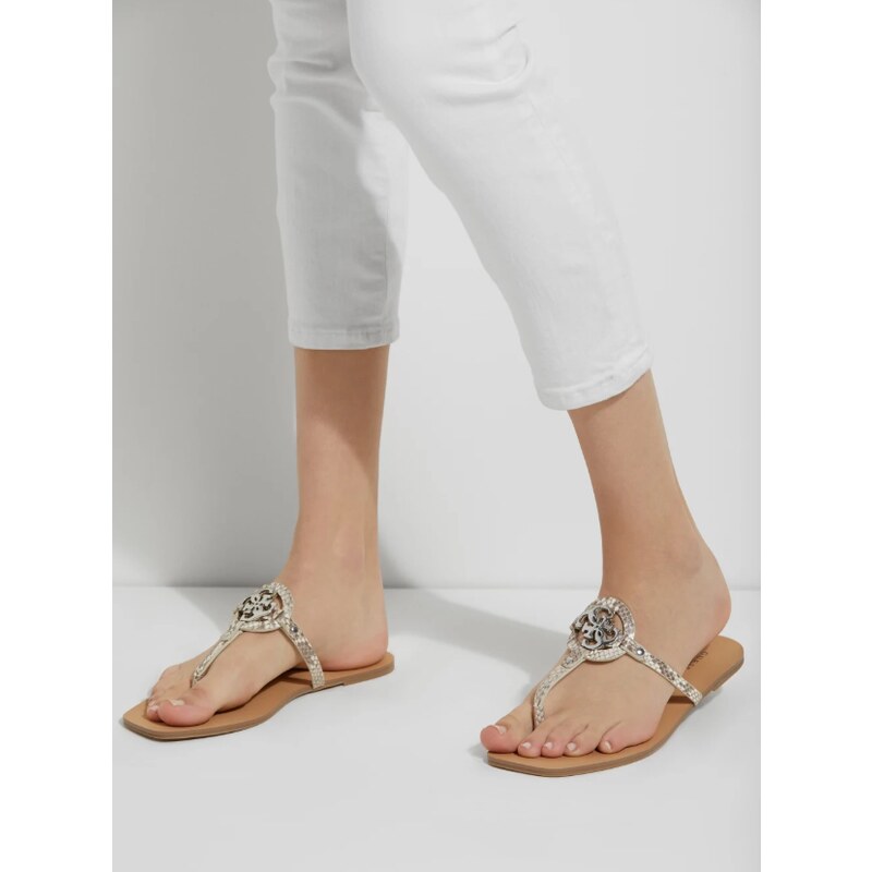 GUESS žabky Zali Logo T-strap Sandals, 12782-37.5