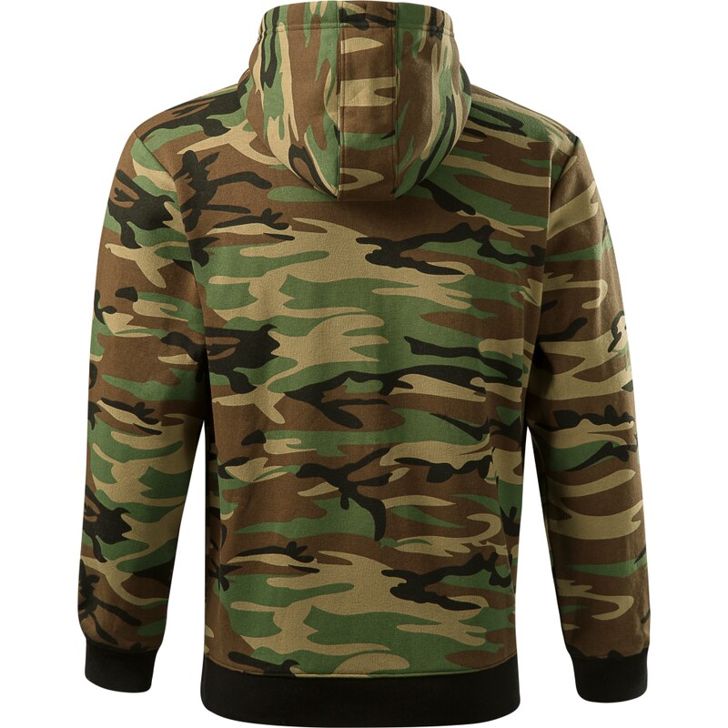 ADLER Pánská MIKINA Maskáčová camo zip HNĚDÁ