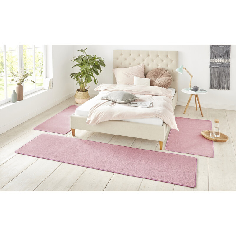 Hanse Home Collection koberce Kobercová sada Nasty 104446 Light-Rose - 3 díly: 70x140 cm (2x), 70x240 cm (1x) cm