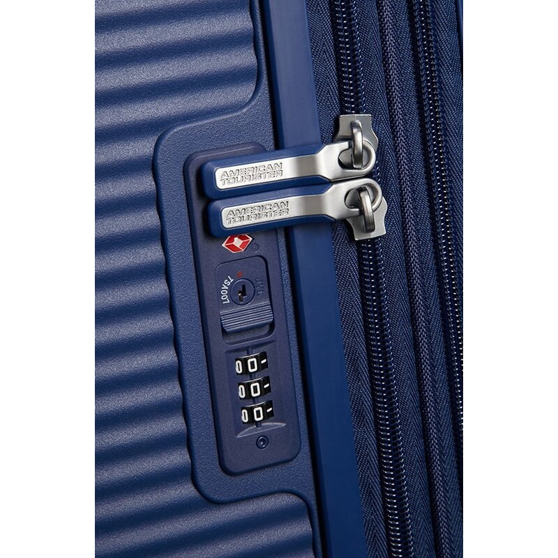 American Tourister Kabinový cestovní kufr Soundbox EXP 35,5/41 l tmavě modrá