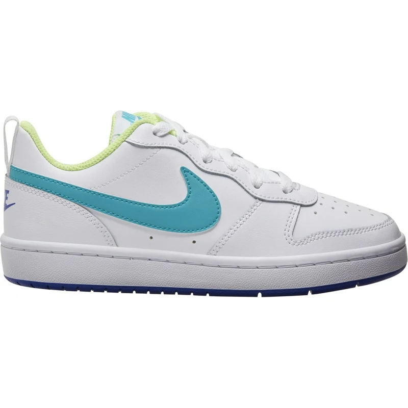 Nike court borough low 2 (gs) WHITE/ORACLE AQUA-HYPER BLUE-GHOST GREEN -  GLAMI.cz